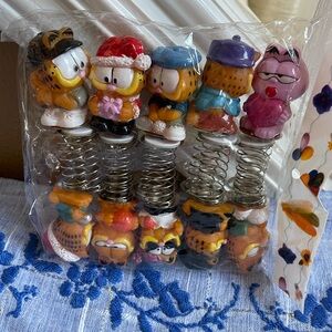 Vintage Garfield Spring Pop Up Novelty  Figures Complete Set of 10